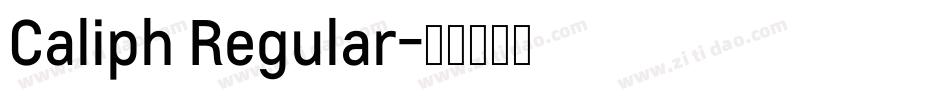Caliph Regular字体转换